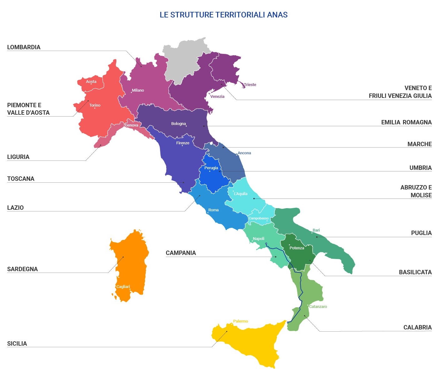 Mappa strutture territoriali