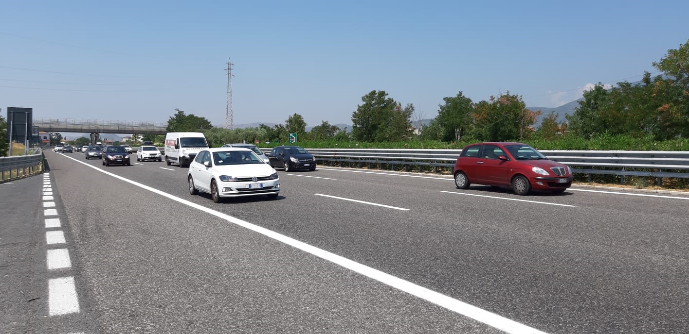 Auto in transito sulla rete Anas