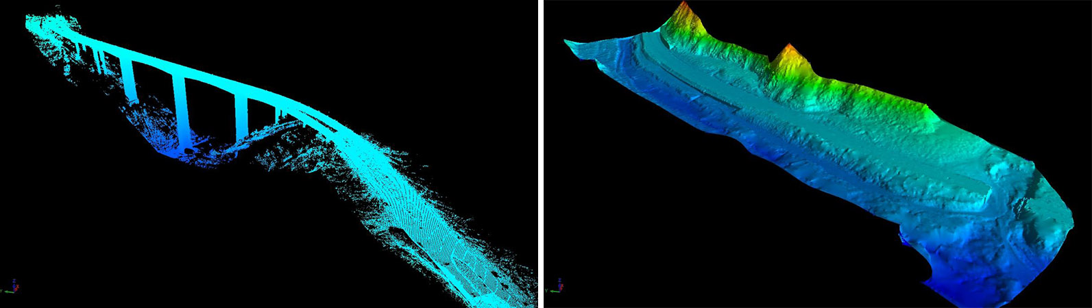 Immagini 3D monitoraggio ponti e territorio