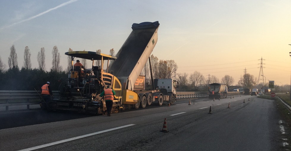 Lavori in corso sulla E55