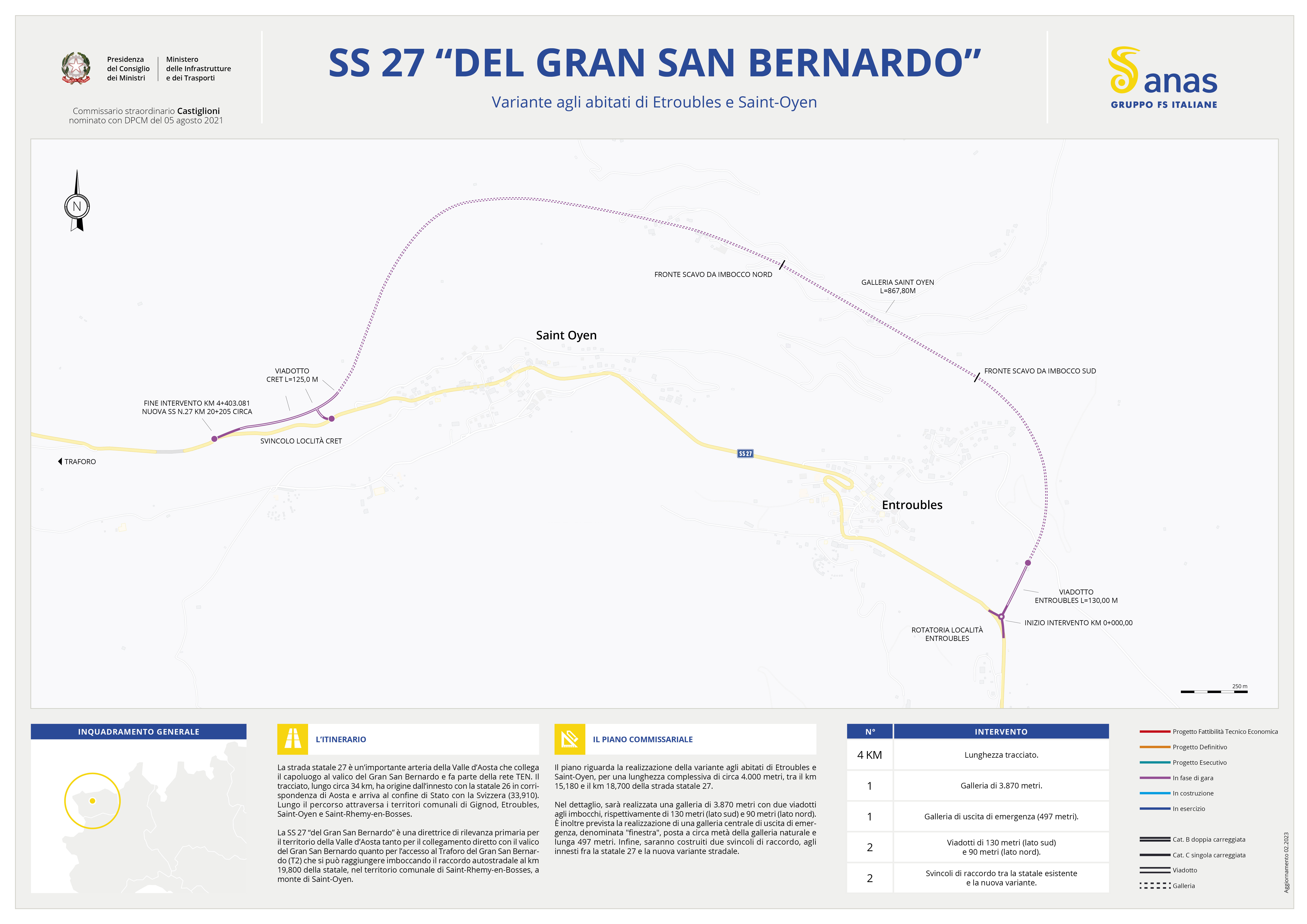Mappa della SS27 Commissario Castiglioni