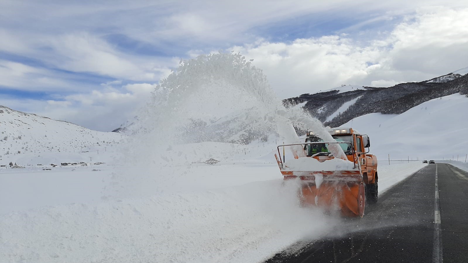 Neve, turbina Anas in azione