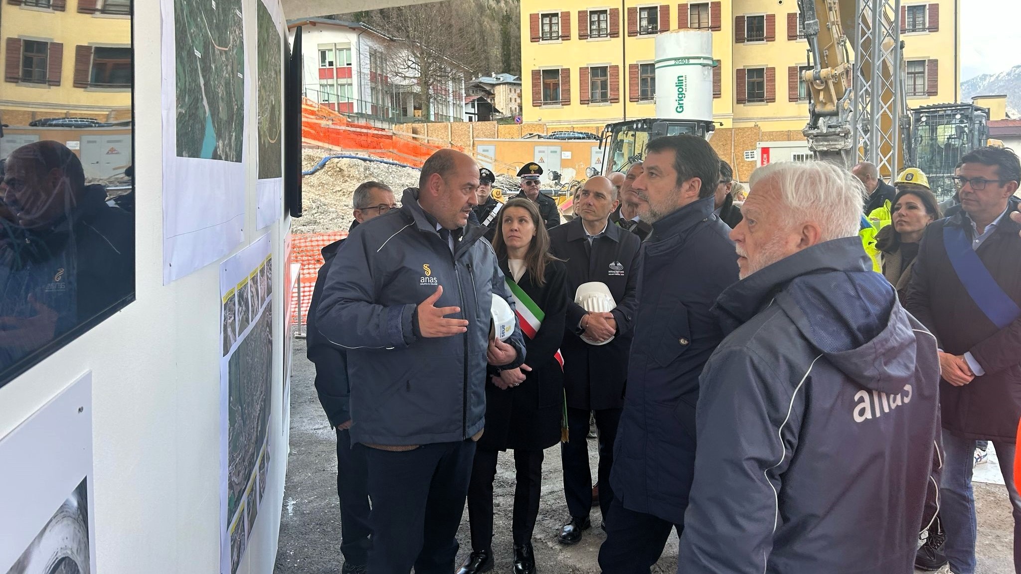 Sopralluogo Salvini Cortina SS51 (foto Anas)