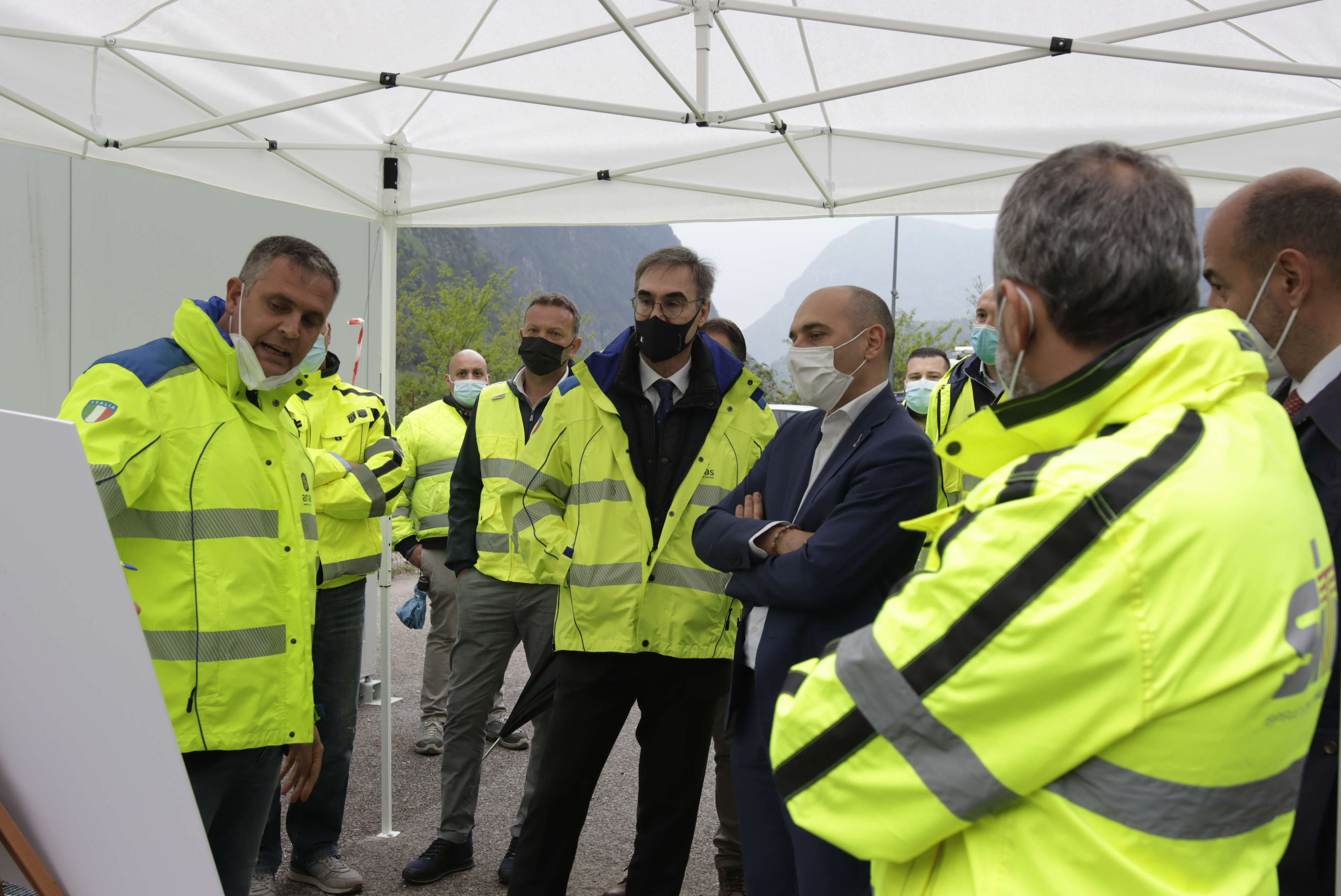 Viceministro Alessandro Morelli e Ad Anas Massimo Simonini - visita Smart Road