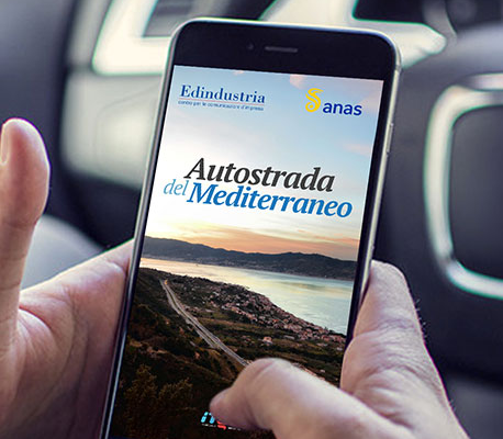 Immagine dello schermo di un cellulare durante l'utilizzo dell'app Autostrada del Mediterraneo