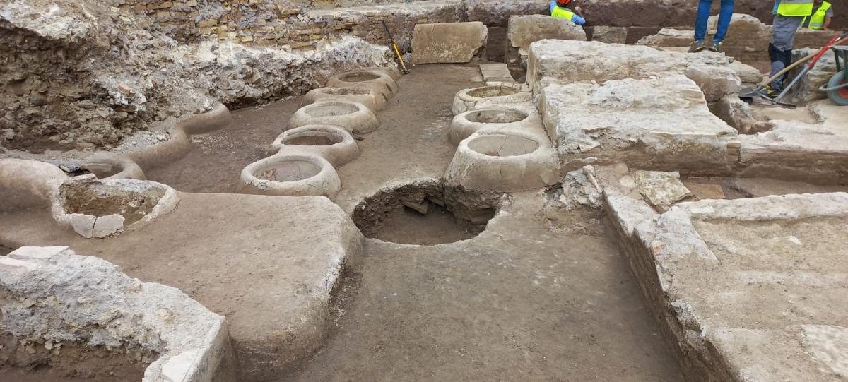 La fullonica romana rinvenuta nel corso dei lavori