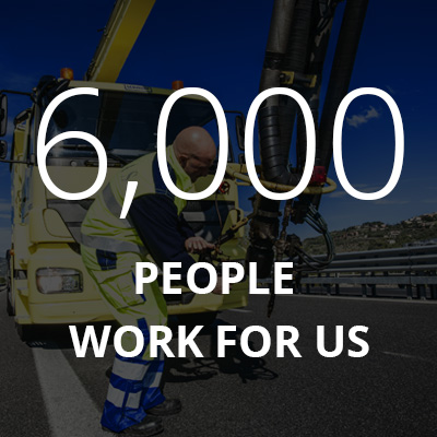 This graphic box says: "6000 People work for us". It brings to the Our Employees page of our website