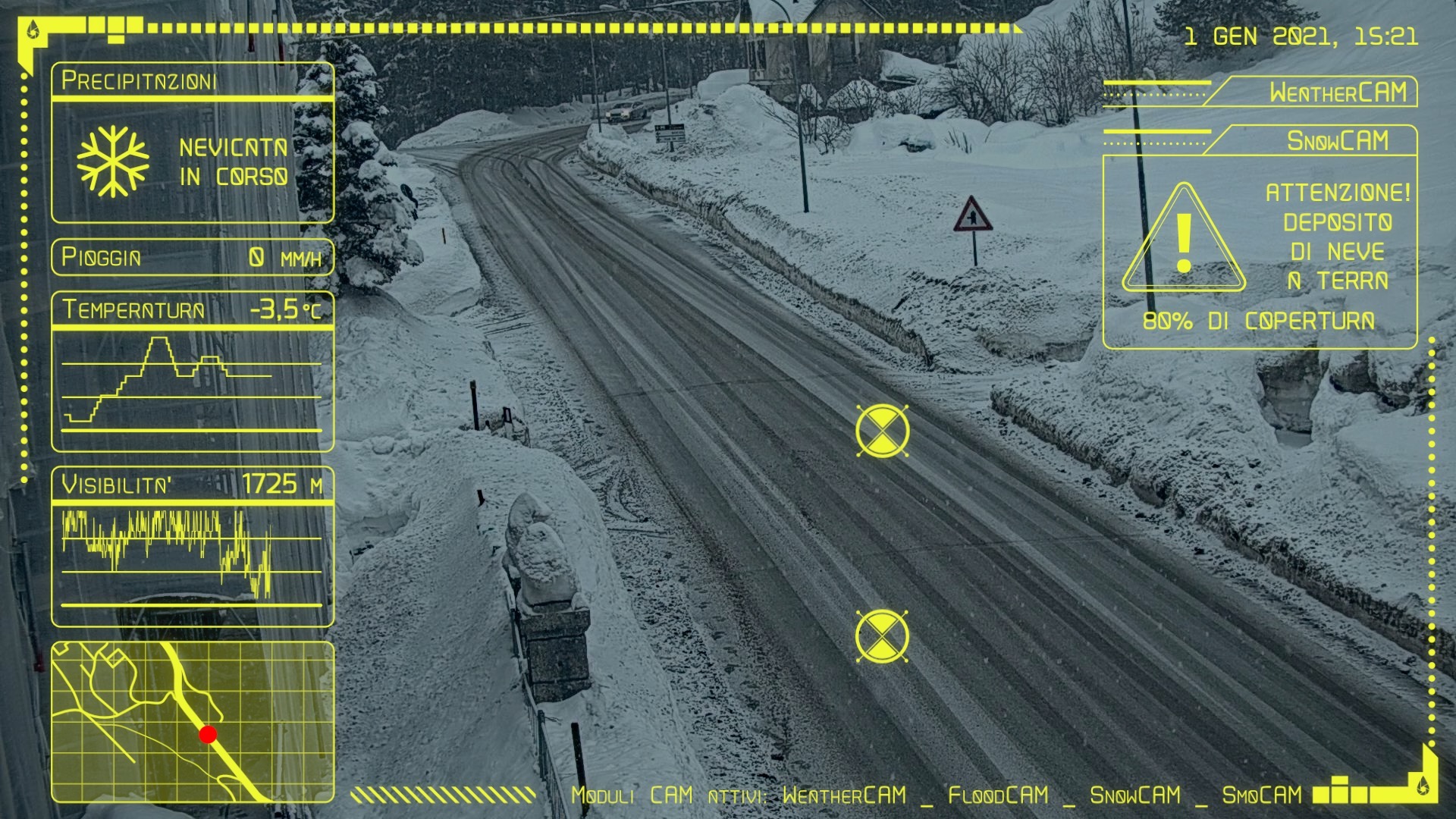 Schermata dati Smart Road