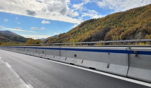 Vista di un tratto autostradale
