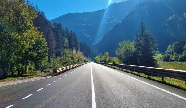 Vista di un tratto autostradale