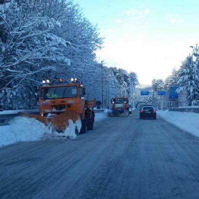 Calabria, mezzi spalaneve Anas allopera sulla strada statale 107 'Silana Crotonese, 17 gennaio 2017