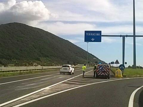 Foto della riapertura del Viadotto Anxur