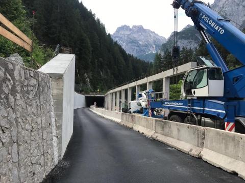 Lavori prolungamento paramassi tra Vigo e S. Stefano di Cadore (BL)