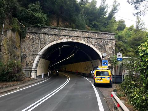 Riaperta al traffico la galleria Poggio in seguito ai lavori di adeguamento impianti