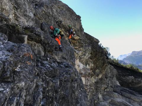 Disgaggio massi instabili sul versante di Bormio (SO)