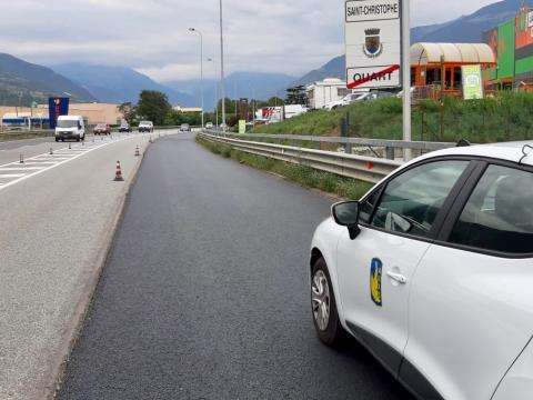 In corso le attività di ripristino pavimentazione tra Quart e Aosta 