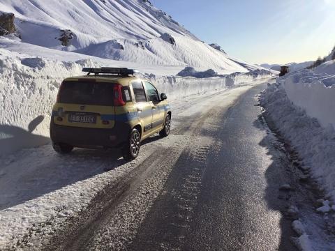 Operazioni di sgombero neve alla Maddalena