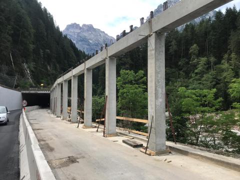 Lavori prolungamento paramassi tra Vigo e S. Stefano di Cadore (BL)