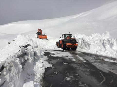 Operazioni di sgombero neve alla Maddalena