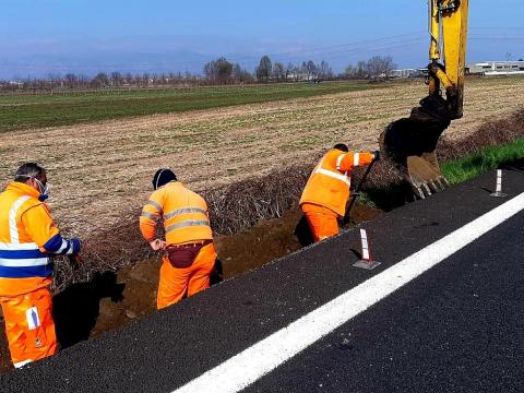 ripristino barriere laterali sul raccordo Torino-Caselle