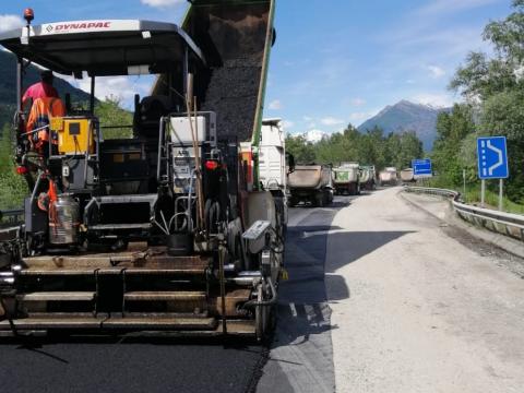 Lavori sulla pavimentazione tra Pieve Vergonte e Anzola d’Ossola 