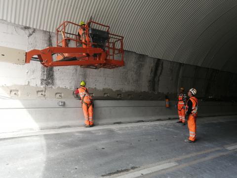 A2 Autostrada del Mediterraneo, galleria Tribito, lavori in corso