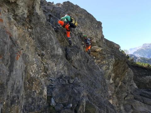 Disgaggio massi instabili sul versante di Bormio (SO)