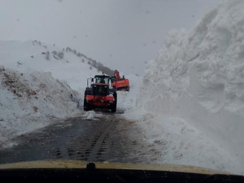 Operazioni di sgombero neve alla Maddalena