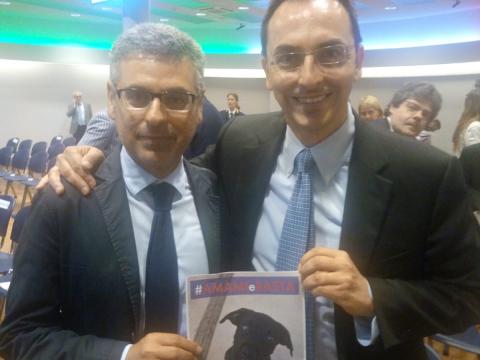 Ad Anas Armani con Michele Pezone, Responsabile nazionale diritti animali LNDC