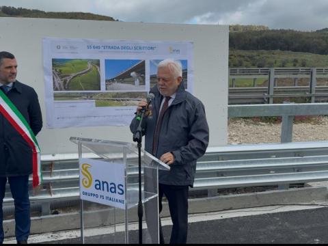 Apertura al traffico viadotto Salso SS640 - intervento  AD Anas Gemme