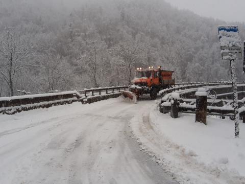 mezzi neve in azione