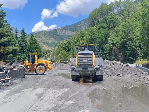 SS335 - pulizia statale a Bardonecchia