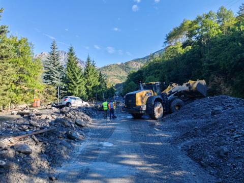 SS335 - pulizia statale a Bardonecchia