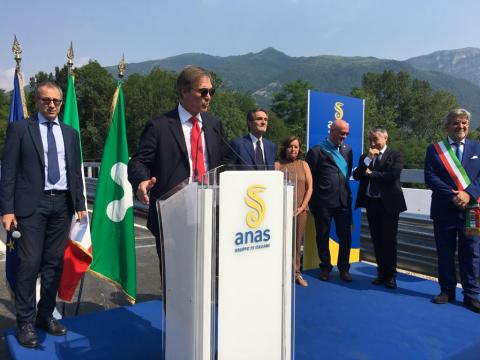 Presentazione ponte Annone SS36, intervento Ad Anas Simonini