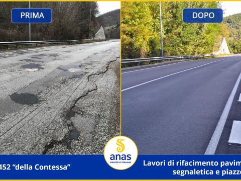 SS452 - Lavori di rifacimento della pavimentazione