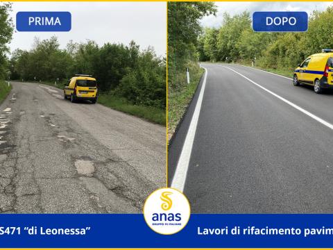 SS471 - Lavori di rifacimento della pavimentazione