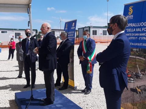 Sopralluogo variante San Marco dei Cavoti - presidente Regione De Luca