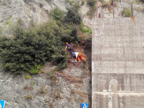 Operazioni di disgaggio lungo l'Aurelia a Savona