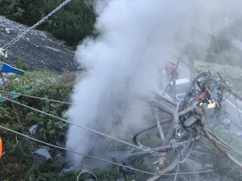 In corso la posa della barriera paramassi a Bormio (SO)