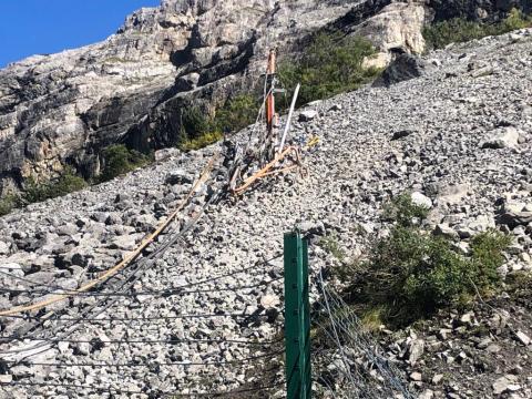 In corso la posa della barriera paramassi a Bormio (SO)