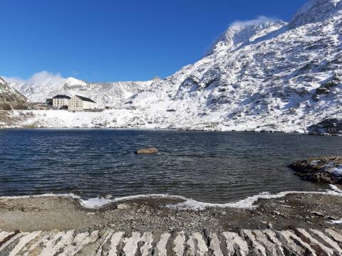 prima neve al Colle del Gran San Bernardo